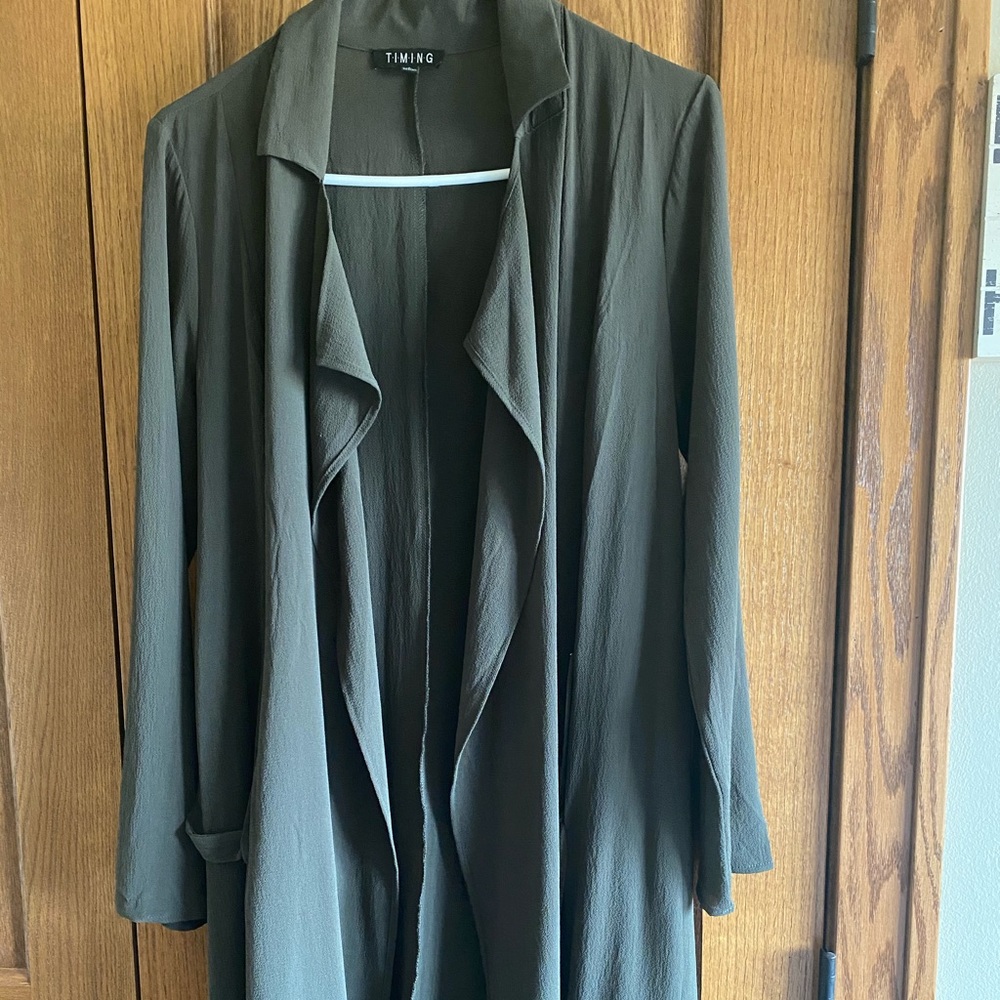 Hunter green duster